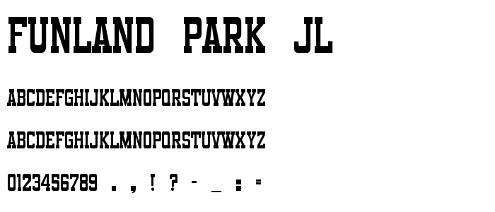 Funland Park JL font